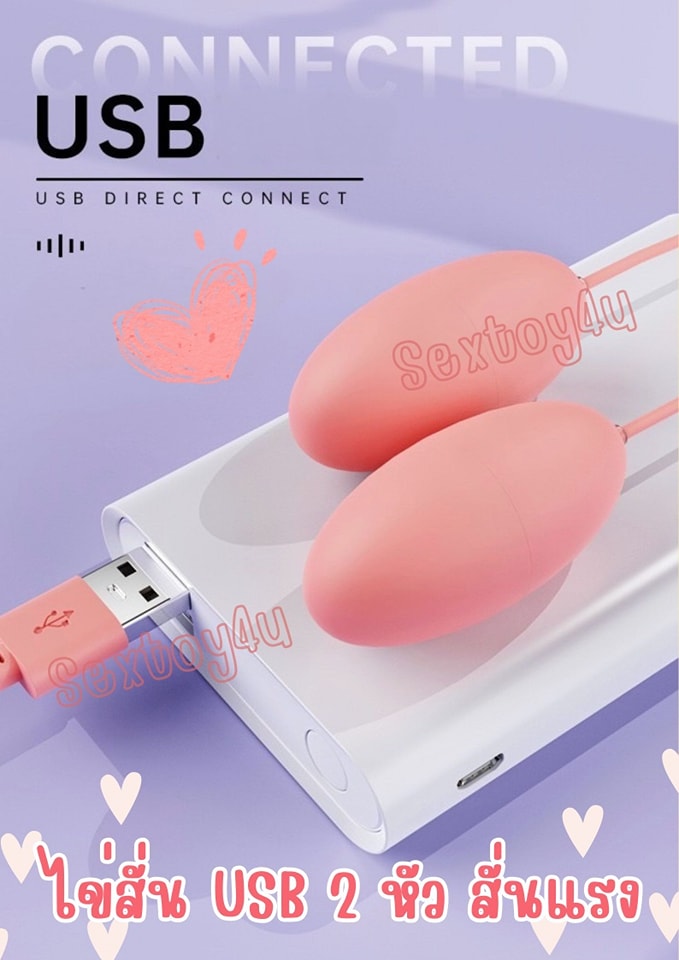 ไข่สั่น USB 2 หัว ไข่สั่น USB 2 หัว