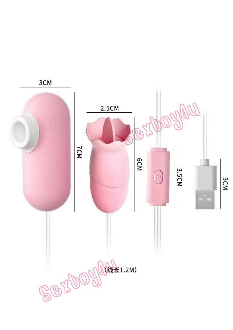 ไข่สั่น USB 2 หัว สั่นแรง 12 จังหวะ